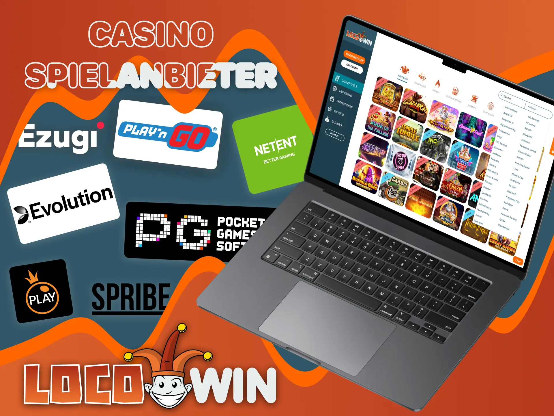 Dies sind die wichtigsten Anbieter von Spielen im Locowin Online Casino.