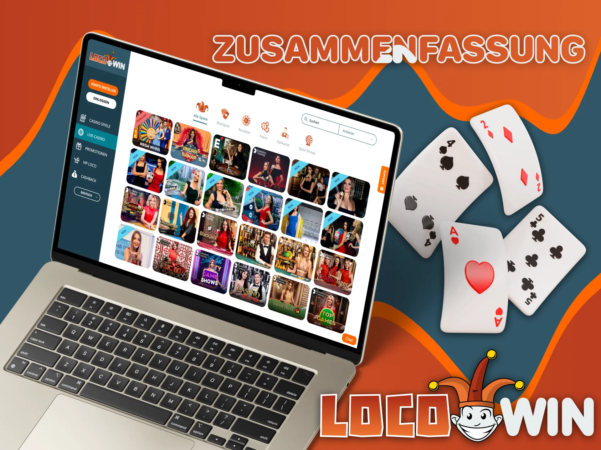 Locowin bietet Ihnen alles für eine aufregende Casino-Reise.