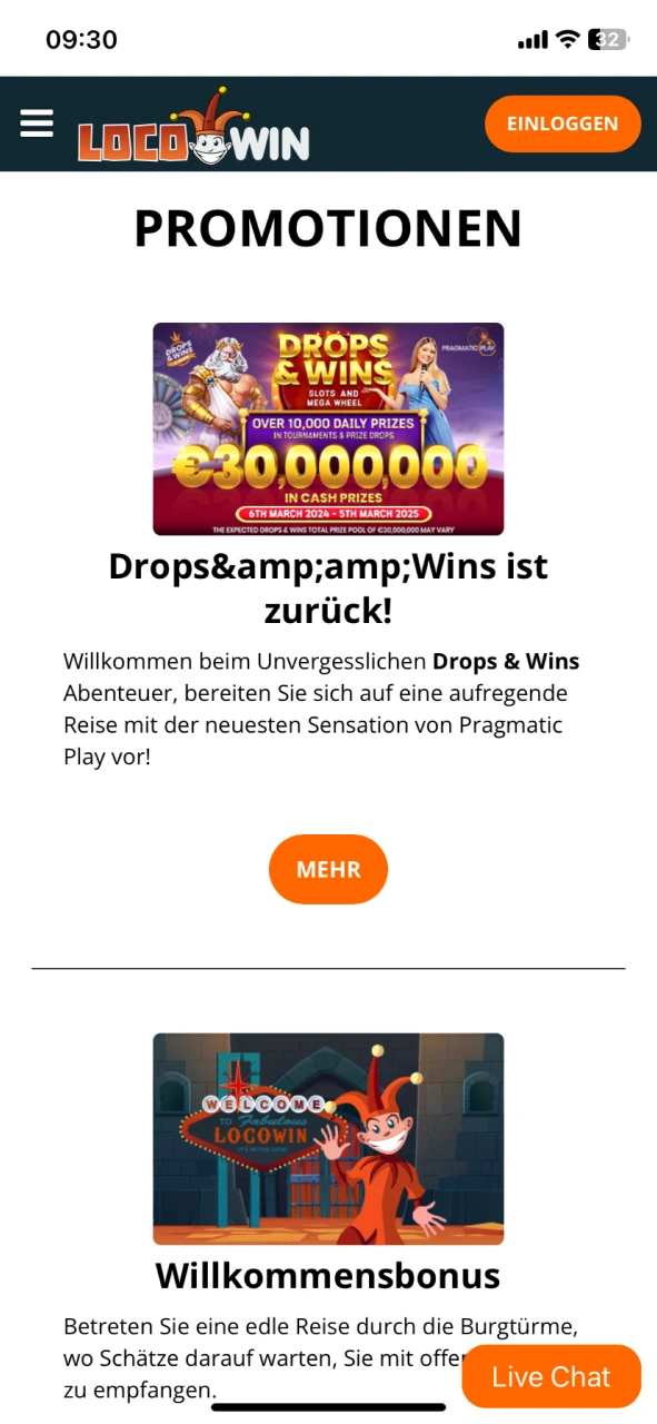 Holen Sie sich Ihren Bonus im Locowin Casino.